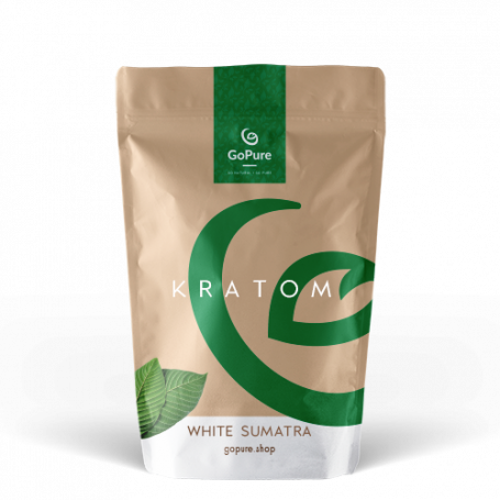 50g Pouch of GoPure Premium White Indo Kratom from Sumatra to the UK and Europe