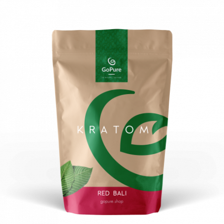50g pouch of GoPure High-Quality Red Bali Kratom from GoPure.shop to the UK and Europe