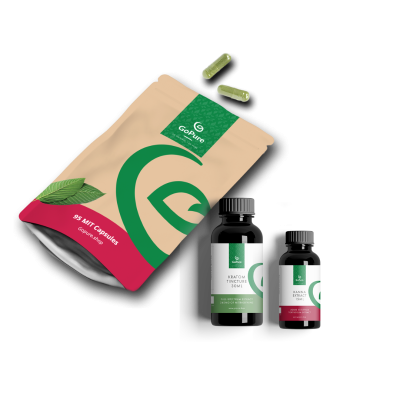 Kratom Extract Elite Pack - 2 Capsules, 1 Kratom Tincture — Liquid Green, and 1 Kanna Liquid