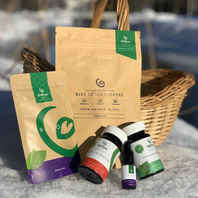Kratom FEEL GOOD de la Saint-Valentin - paquet. Plus de 120€ de bien-être naturel.