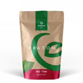 Red Thai Kratom in 50g stand-up pouch by Gopure.shop US