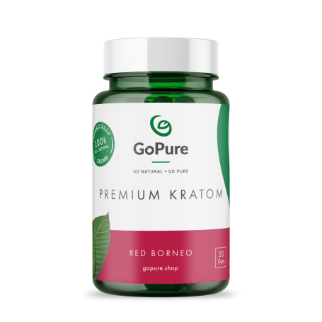 GoPure Red Borneo Kratom Capsules