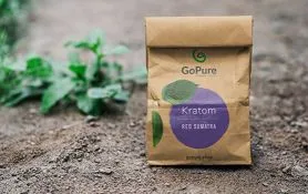 GoPure Red Sumatra kratom powder pouch